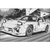 1/24 Scale Model Kit - Initial D / FD3S RX-7 & SKYLINE