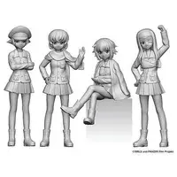 1/35 Scale Model Kit - GIRLS-und-PANZER / Oryou (Nogami Takeko) & Saemonza (Sugiyama Kiyomi) & Erwin (Matsumoto Riko) & Caesar (Suzuki Takako)
