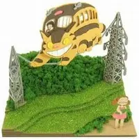1/150 Scale Model Kit - Miniature Art Kit - My Neighbor Totoro / Kusakabe Satsuki & Kusakabe Mei & Catbus