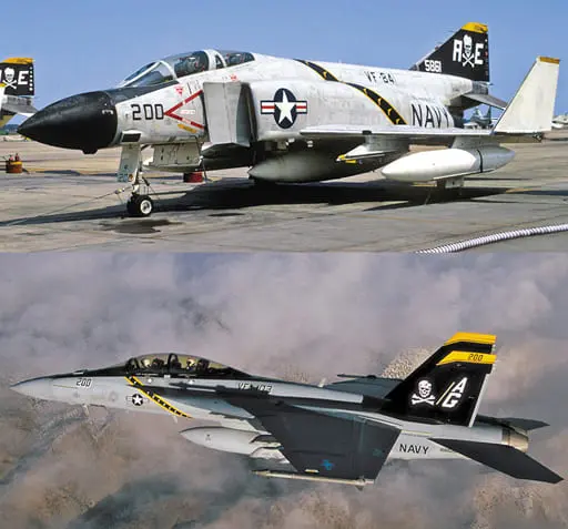 1/72 Scale Model Kit - Fighter aircraft model kits / F-4 & Super Hornet