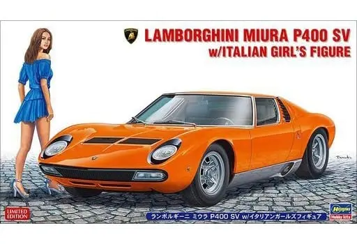 Lamborghini Miura P400 SV w/Italian Girl's Figure Model Kit