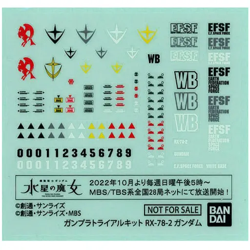 Gundam Models - Gundam Decal / RX-78-2