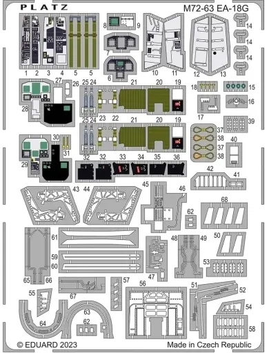 1/72 Scale Model Kit - Etching parts / Boeing EA-18G Growler