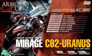 1/72 Scale Model Kit - ARMORED CORE / MIRAGE C02-URANUS