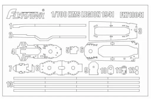 1/700 Scale Model Kit - Warship plastic model kit