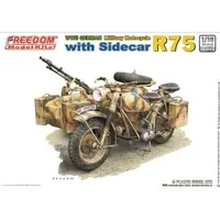 1/16 Scale Model Kit (1/16 WW.II ドイツ R75 オートバイ w/サイドカー [FRE16005])