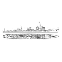 1/700 Scale Model Kit - WATER LINE SERIES / Japanese destroyer Yūgumo