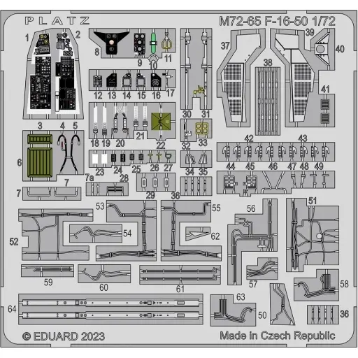 1/72 Scale Model Kit - Etching parts / F-16 Fighting Falcon
