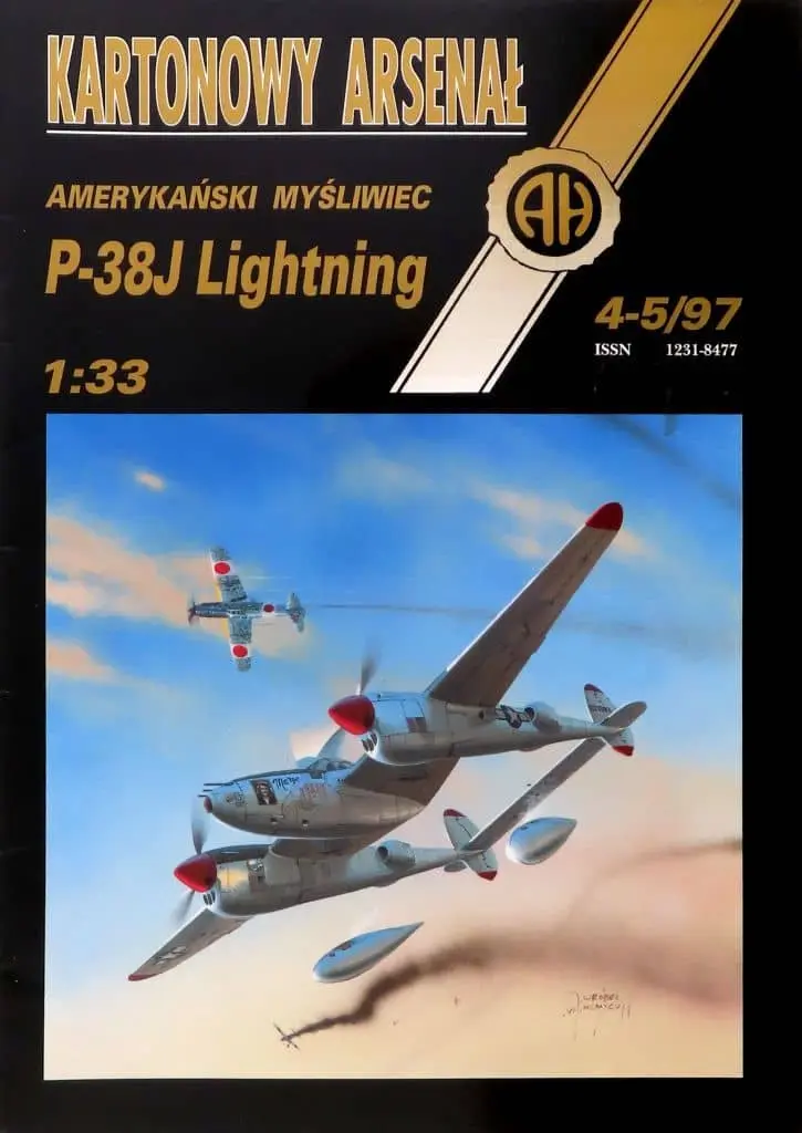 Paper kit - Fighter aircraft model kits / Lockheed P-38 Lightning