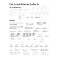 1/350 Scale Model Kit - Grade Up Parts / Japanese Battleship Yamato