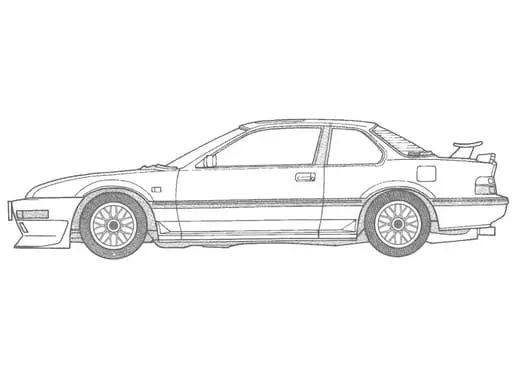 1/24 Scale Model Kit - Inch-up Series / Honda Prelude