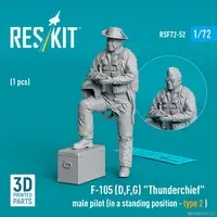 1/72 Scale Model Kit - People/Animals / Republic F-105 Thunderchief