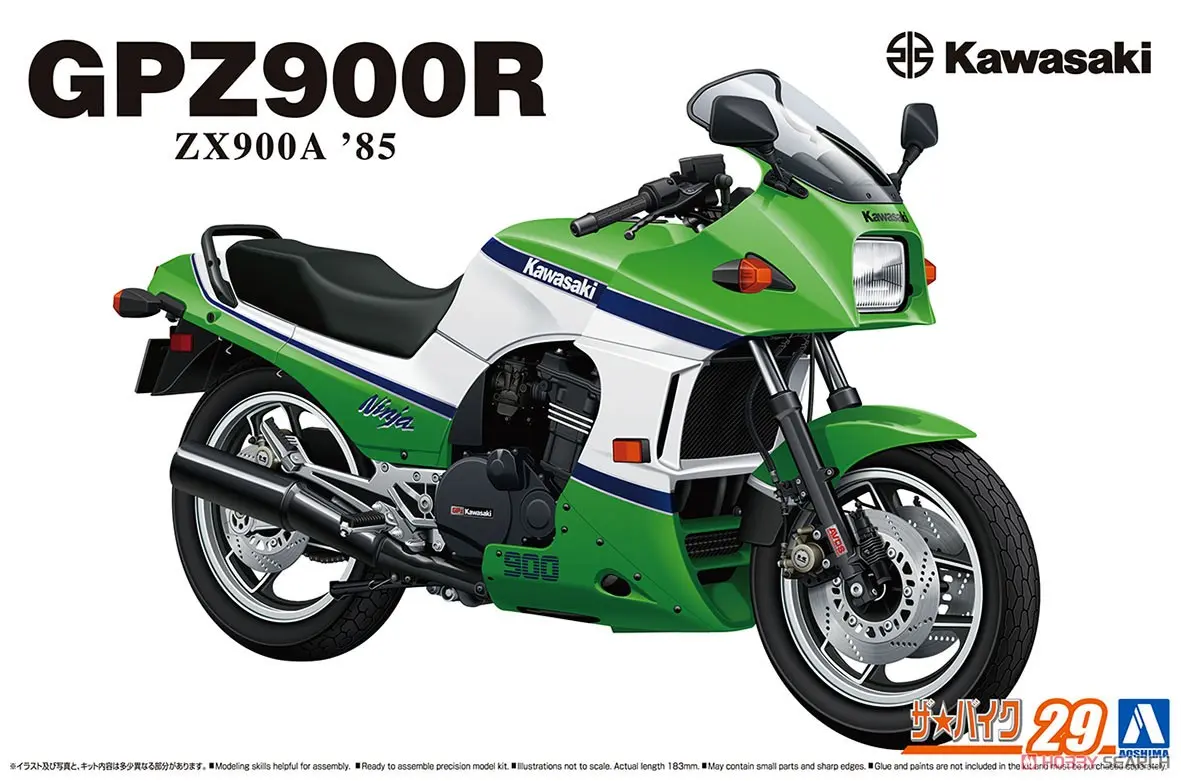 1/12 Kawasaki ZX900A GPZ900R Ninja '85 Model Kit