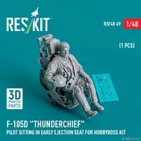 1/48 Scale Model Kit - People/Animals / Republic F-105 Thunderchief & Ejection seat