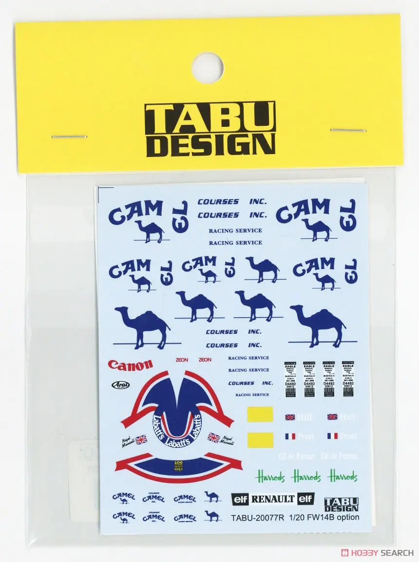 Decals - Formula car / Williams FW14