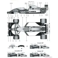 Decals - Formula car / Williams FW14