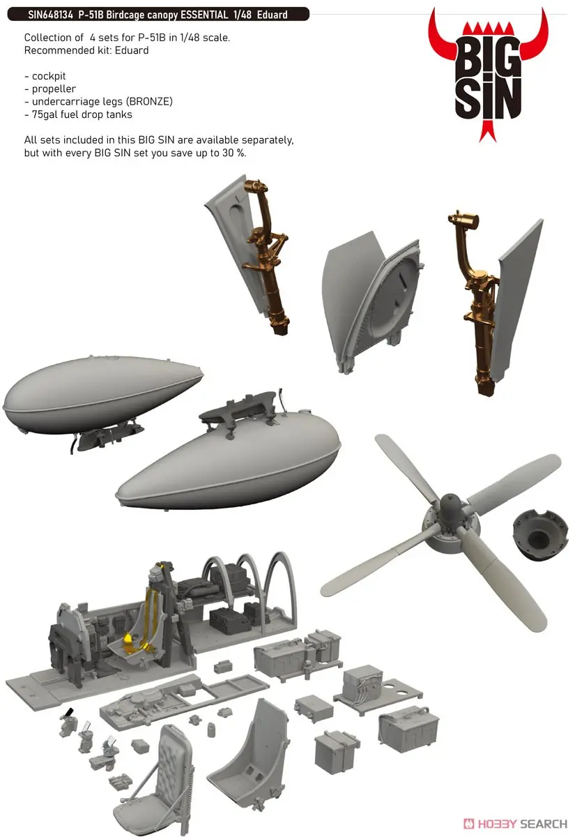 1/48 Scale Model Kit - Fighter aircraft model kits / North American P-51 Mustang