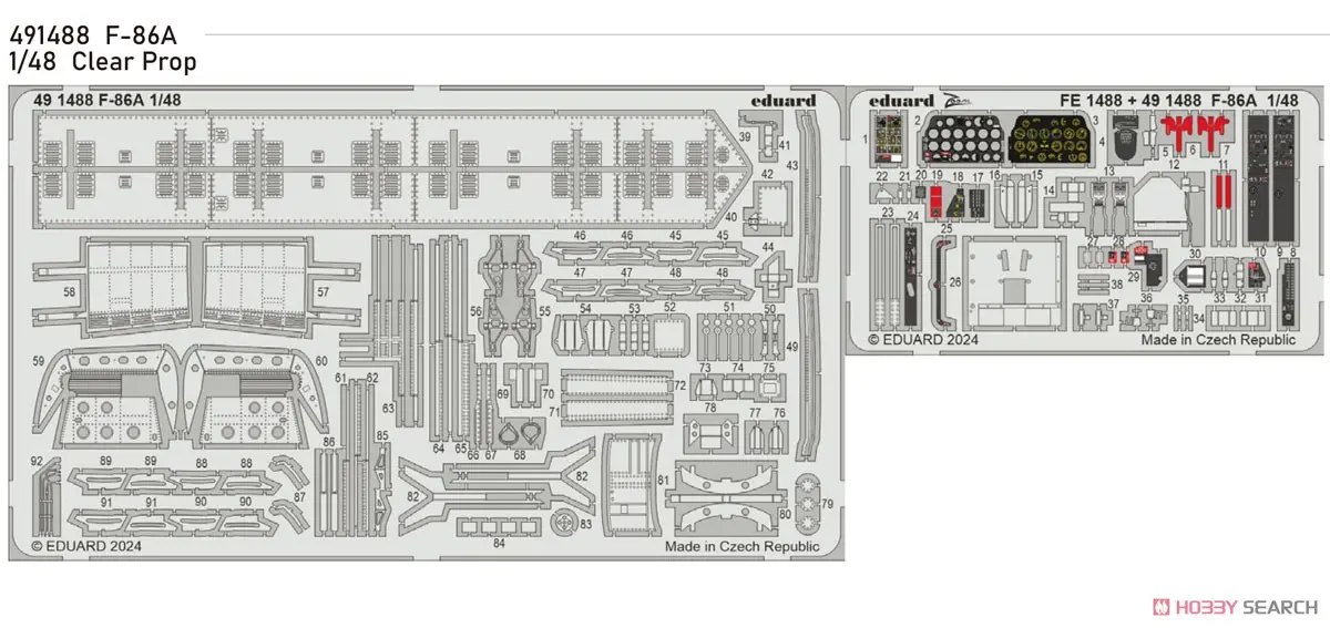 1/48 Scale Model Kit - Etching parts / North American F-86 Sabre