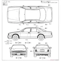 1/24 NISSAN Y32 CIMA TYPEⅢ LIMITED L AV '91 Model Kit