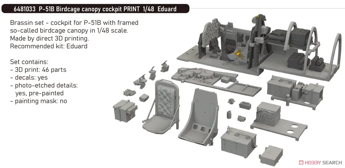 1/48 Scale Model Kit - Grade Up Parts / North American P-51 Mustang