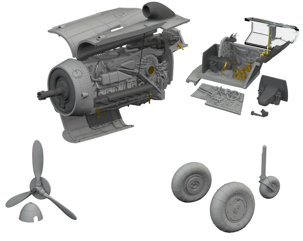 1/72 Scale Model Kit - Grade Up Parts / Messerschmitt Bf 109