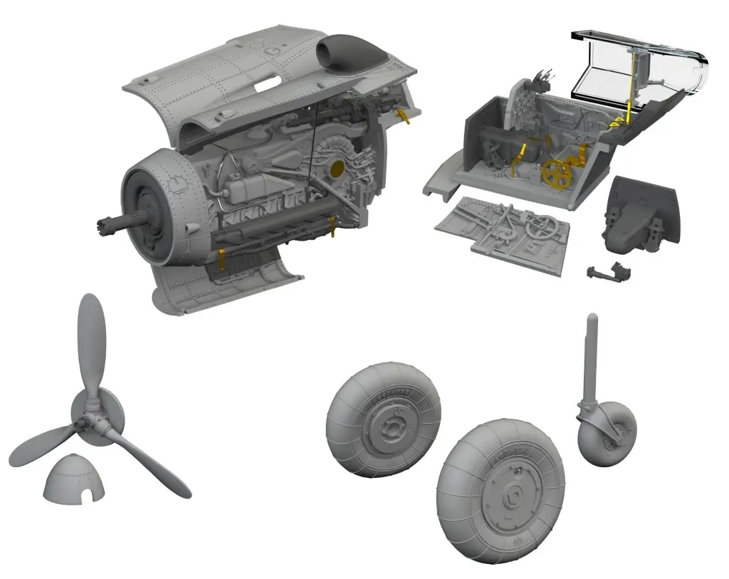 1/72 Scale Model Kit - Grade Up Parts / Messerschmitt Bf 109