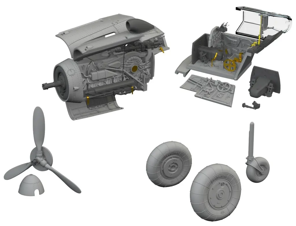 1/72 Scale Model Kit - Grade Up Parts / Messerschmitt Bf 109