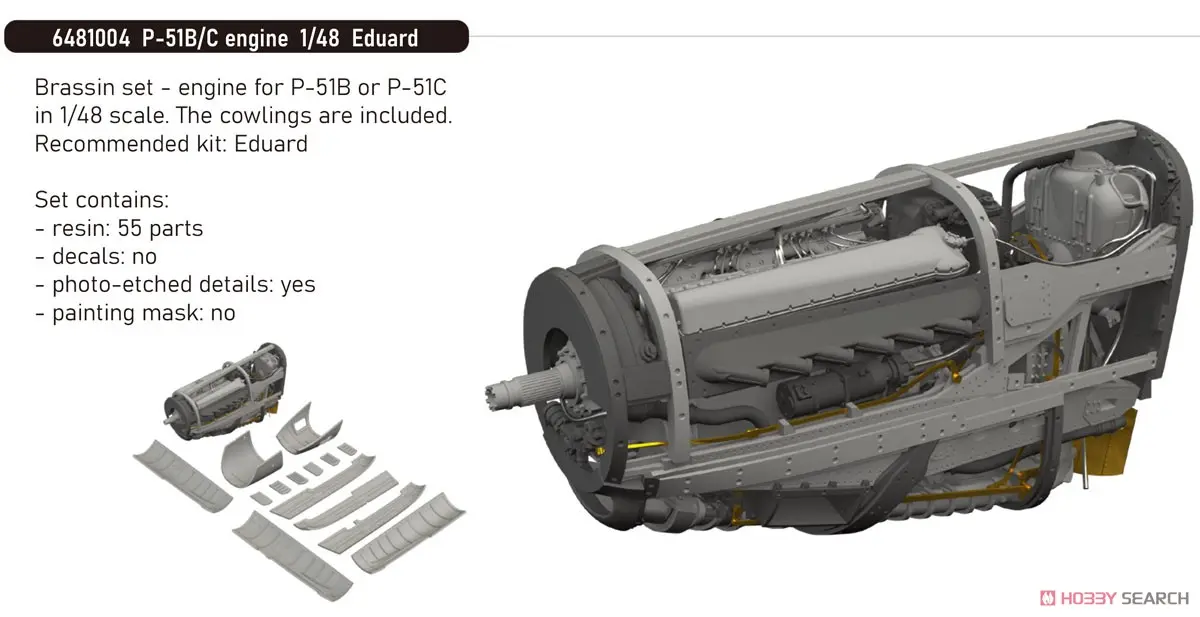 1/48 Scale Model Kit - Grade Up Parts / North American P-51 Mustang
