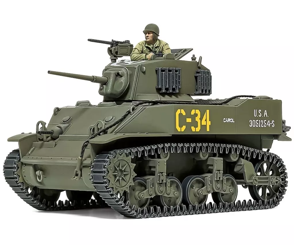 1/48 SCALE U.S. LIGHT TANK M5A1 STUART Model Kit