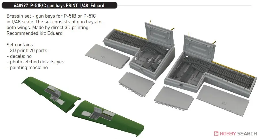 1/48 Scale Model Kit - Detail-Up Parts / North American P-51 Mustang