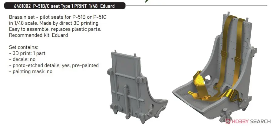 1/48 Scale Model Kit - Detail-Up Parts / North American P-51 Mustang