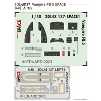 1/48 Scale Model Kit (ヴァンパイア FB.5 「スペース」 内装3Dデカール w/エッチングパーツセット (エアフィックス用) (プラモデル))