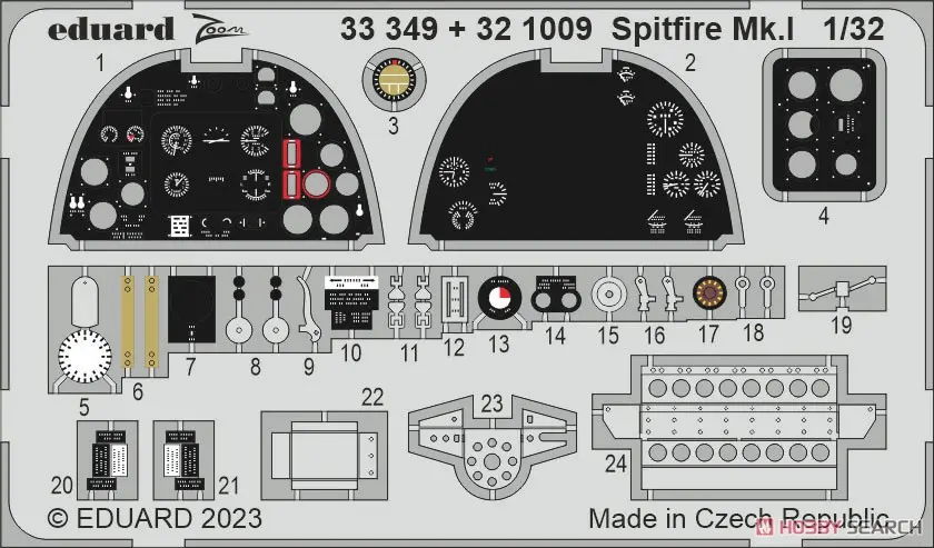 1/32 Scale Model Kit - Etching parts / Supermarine Spitfire