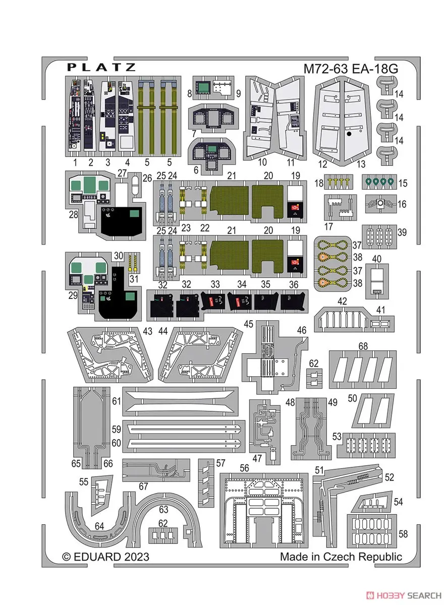 1/72 Scale Model Kit - Etching parts / Boeing EA-18G Growler