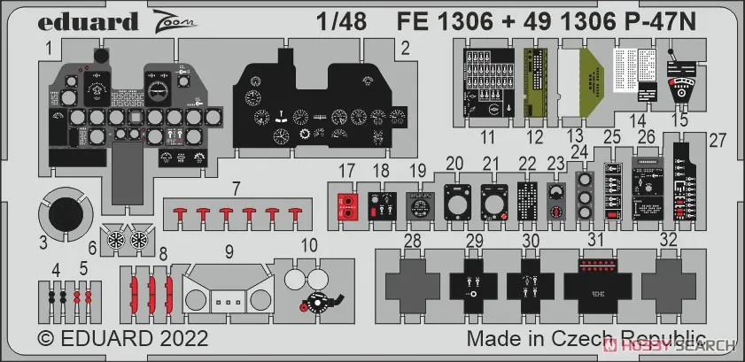 1/48 Scale Model Kit - Etching parts / P-47 Thunderbolt