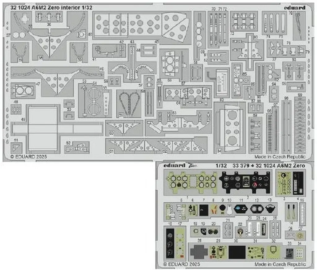 1/32 Scale Model Kit - Etching parts / Mitsubishi A6M Zero