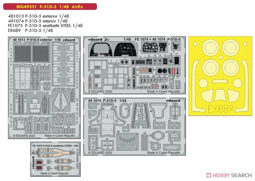 1/48 Scale Model Kit - Detail-Up Parts / North American P-51 Mustang