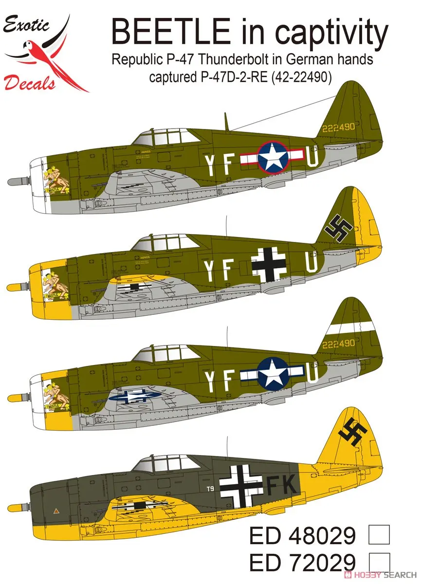 1/72 Scale Model Kit - Fighter aircraft model kits / P-47 Thunderbolt