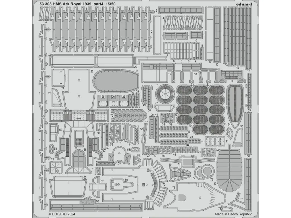 1/350 Scale Model Kit - Etching parts / HMS Ark Royal