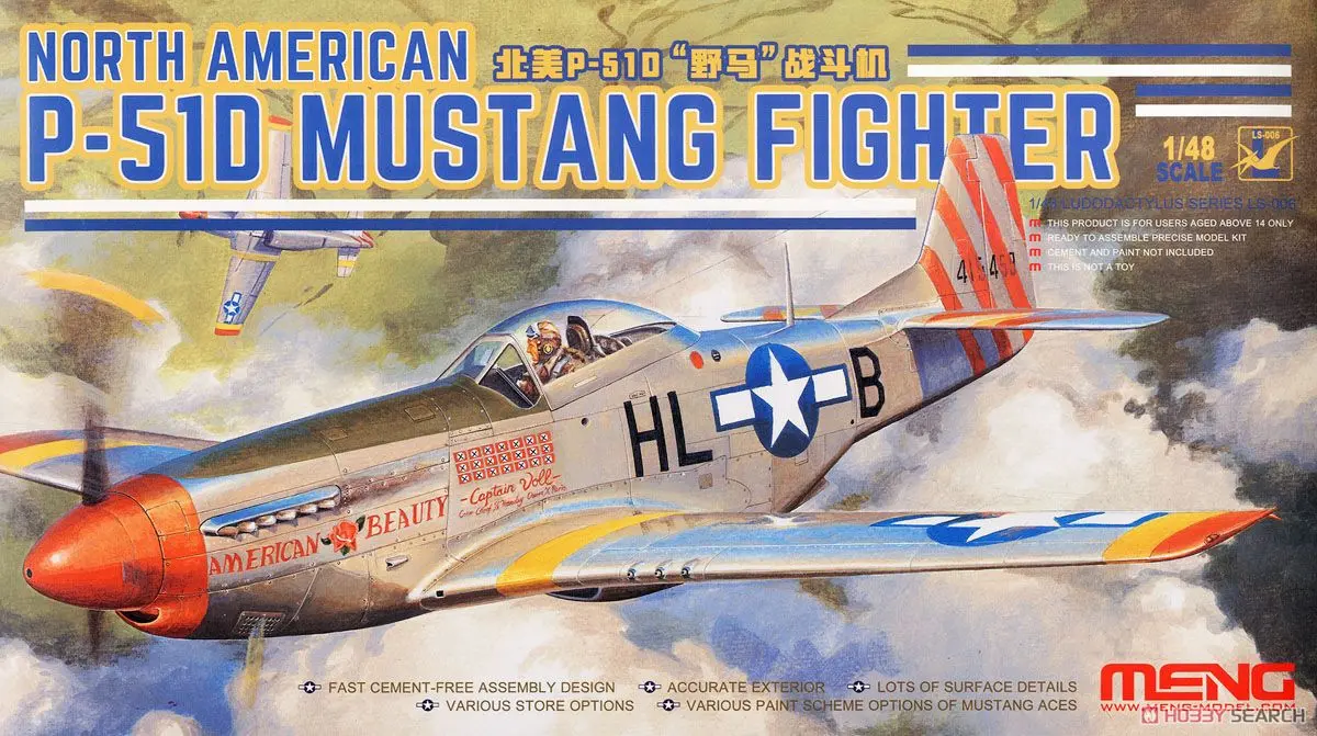 1/48 Scale Model Kit - Fighter aircraft model kits / North American P-51 Mustang