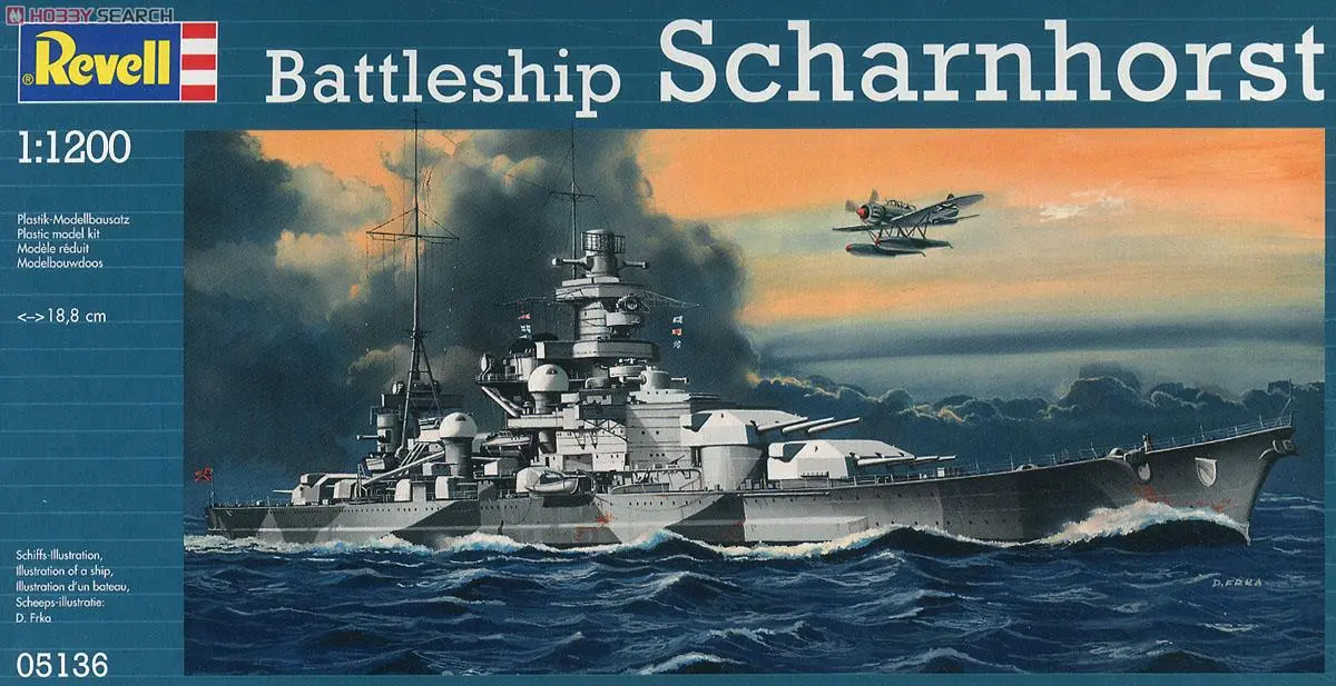 1/1200 Scale Model Kit - Warship plastic model kit / German battleship Scharnhorst