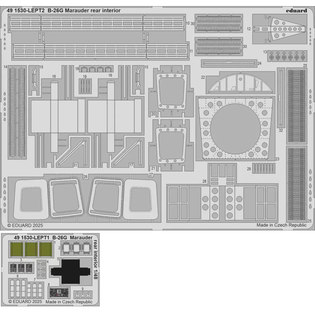 1/48 Scale Model Kit - Etching parts / Martin B-26 Marauder