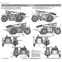 1/48 SCALE GERMAN MOTORCYCLE & SIDECAR Model Kit