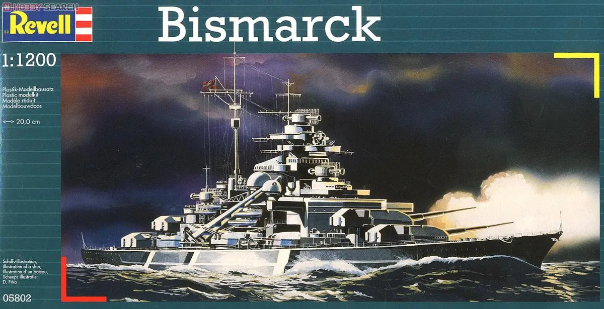 1/1200 Scale Model Kit - Warship plastic model kit / German battleship Bismarck