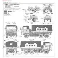 JAPAN GROUND SELF DEFENSE FORCE 3 1/2T TRUCK WITH WATERWAGON&KITCHENWAGON Model Kit