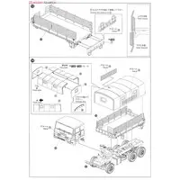 JAPAN GROUND SELF DEFENSE FORCE 3 1/2T TRUCK WITH WATERWAGON&KITCHENWAGON Model Kit