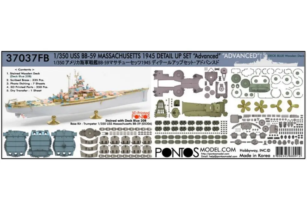 1/350 Scale Model Kit - Grade Up Parts