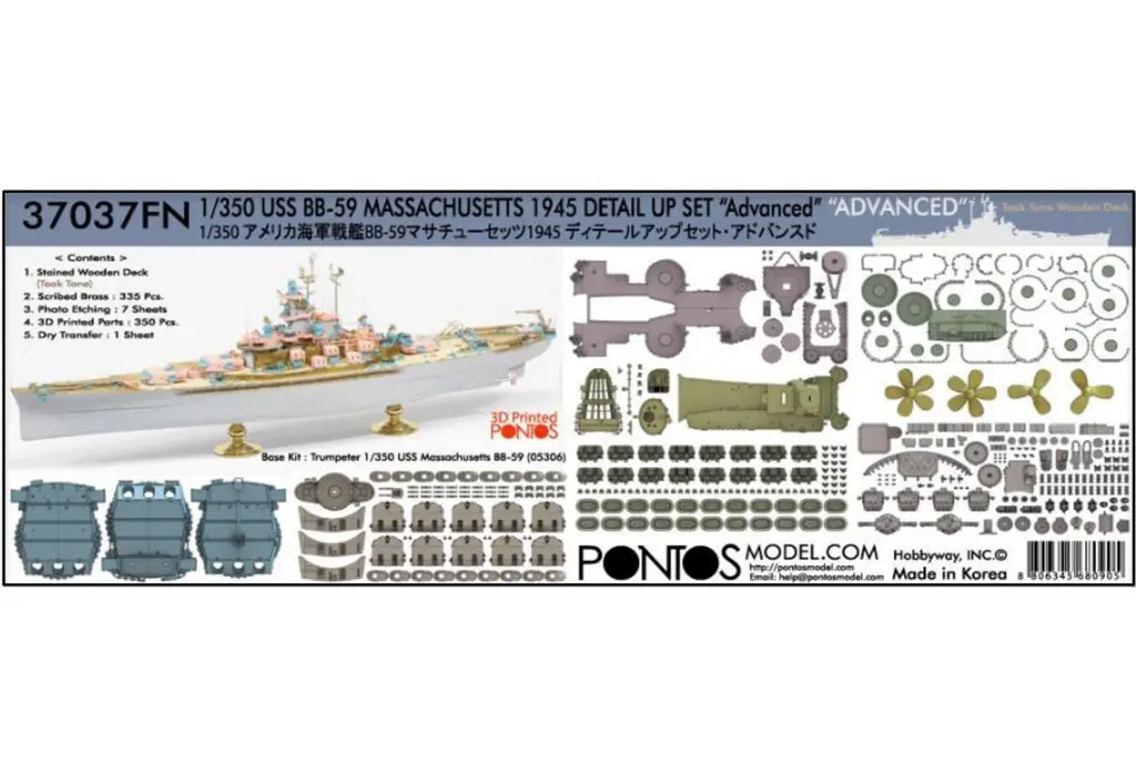 1/350 Scale Model Kit - Grade Up Parts