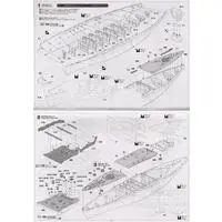 1/350 Scale Model Kit - Warship plastic model kit / Mutsu & Japanese battleship Nagato