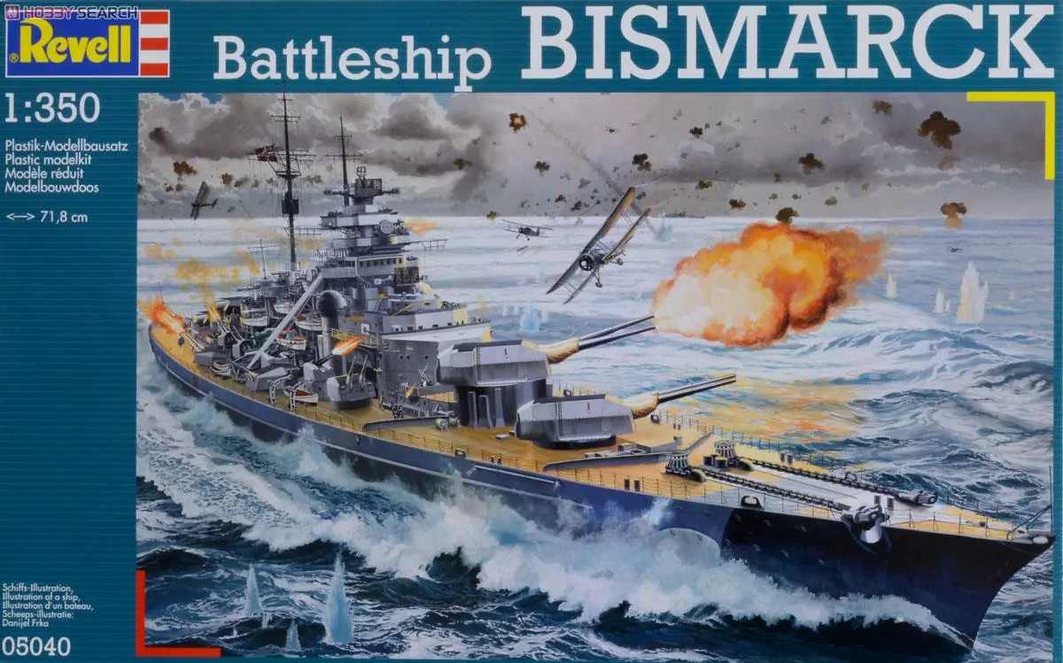 1/350 Scale Model Kit - Warship plastic model kit / German battleship Bismarck